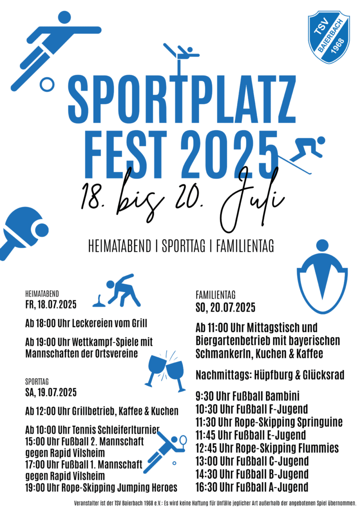 Plakat Sportplatzfest 2025